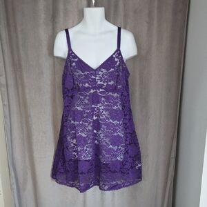 Deesse Lingerie 3x Purple Lace Chemise